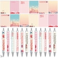 thumbnail image 1 of Juego de 24 blocs de notas y bolígrafos Gilprop London, 10 x 7 cm, 1 of 6