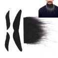 thumbnail image 1 of Barbe, Moustache de Fête Accessoire Design Auto-Adhésif Réutilisable Durable Facile à Utiliser pour les Rassemblements d'Amis Vert,Violet, 1 of 7