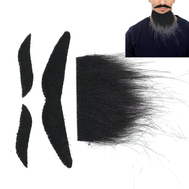 Beard, Party Mustache Prop Self-adhesive Design Reused Durable Easy To Use for for Friends' Gatherings Green,Purple