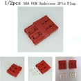 1/2Pcs 3 Pin Connector 50A For Anderson 3pin Plug With 3/6 6AWG Terminal 3 Pole Charger DCDC
