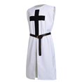 thumbnail image 2 of BLESSUME Unisex White Medieval Knight Tunic Belt, 2 of 4