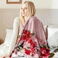 thumbnail image 5 of Flannel Fleece Throw Blanket, Soft Large Throw Blanket, Lightweight Cozy Plush Throw Blanket Fit Sofa Bed, 30"x40", Patchwork Floral Pattern, 5 of 7