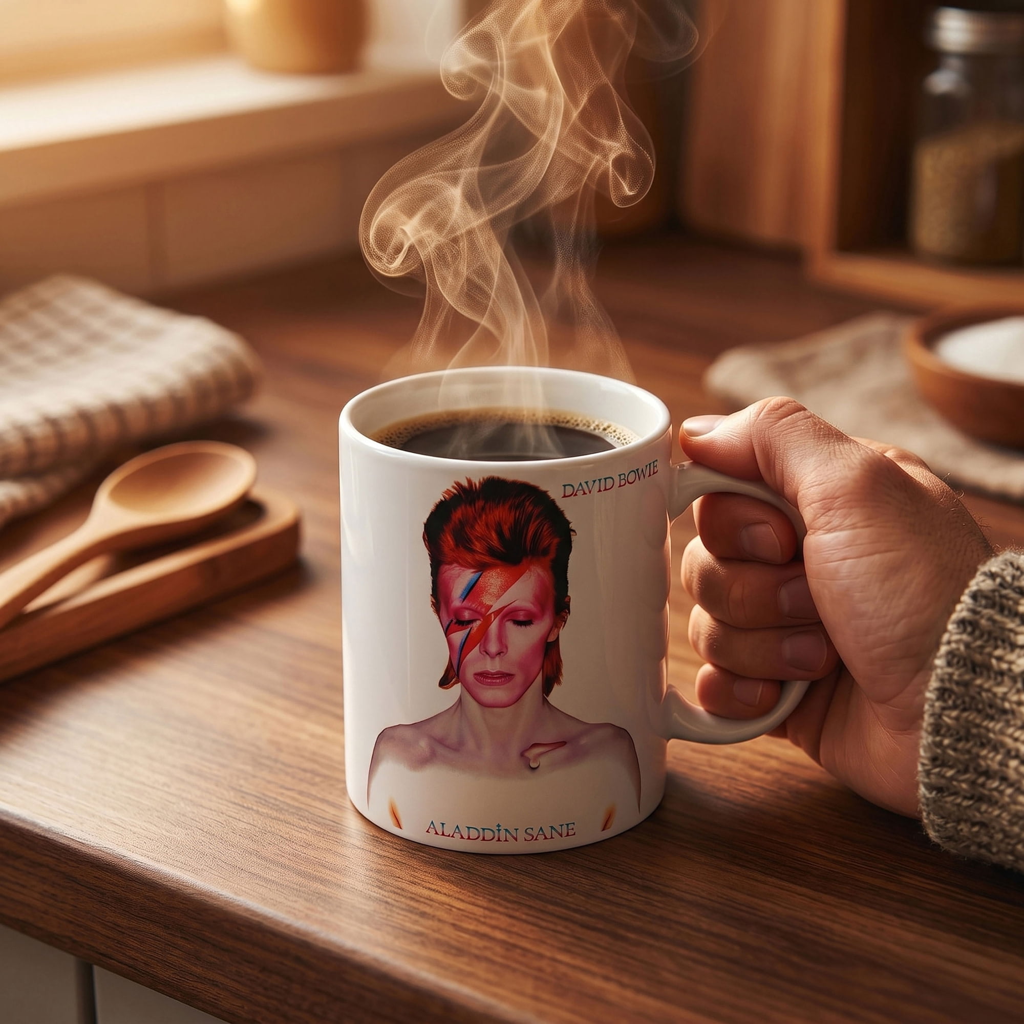 Pyramid America: David Bowie: Aladdin Sane - 11oz Ceramic Mug - Coffee & Tea Cup, Microwave-Dishwasher Safe, Iconic Musician Fan Collectible, Licensed