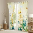 thumbnail image 3 of Feelyou Kawaii Yellow Castle Curtains Pack of 2 (42x84 Each) for Girl, Dreamy Fairy Tale Curtains Blackout, Spring Garden Floral Bedroom Curtains, Curtains and Drapes Room Decor, 3 of 6