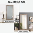 thumbnail image 2 of Farmhouse Mirror, Rustic Mirror, 65"LX32"W Full length Mirror, Faux Wood Mirror, Large Mirror, Floor Mirror for Home, Standing Mirror for Bedroom, Mirrors Wall Mirror by Naomi Home - Natural, 2 of 7