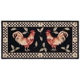 thumbnail image 5 of Safavieh  Hand-hooked Vintage Poster Ariadni Rooster Wool Rug.. Ivory/Black 2'6" x 5' 3' x 5', 2' x 3' Indoor Living Room, Bedroom, Dining Room, 5 of 5