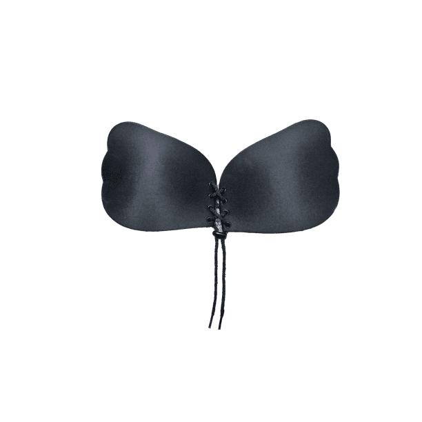 Fille Intimates Sticky Push Up Bra With Lace Up Feature (SelfAdhesive) Black Size C