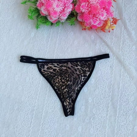 

Sexy Men Leopard Pouch G String Bikini Briefs Thongs Underwear Panties Underpant