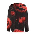 thumbnail image 5 of Halloween Sweaters for Women Funny Halloween Pumpkin Womens Cardigan Sweaters Button Knit Cropped Long Sleeve Fall Holiday Comfy Cardigan Sweaters Wine S, 5 of 6