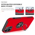 thumbnail image 3 of SZMLOGB Phone Case for iphone 12 Pro(6.1") with Ring Holder Shock Resistant Scratch Resistant PC Silicone Heavy Duty Protective Case-red, 3 of 6