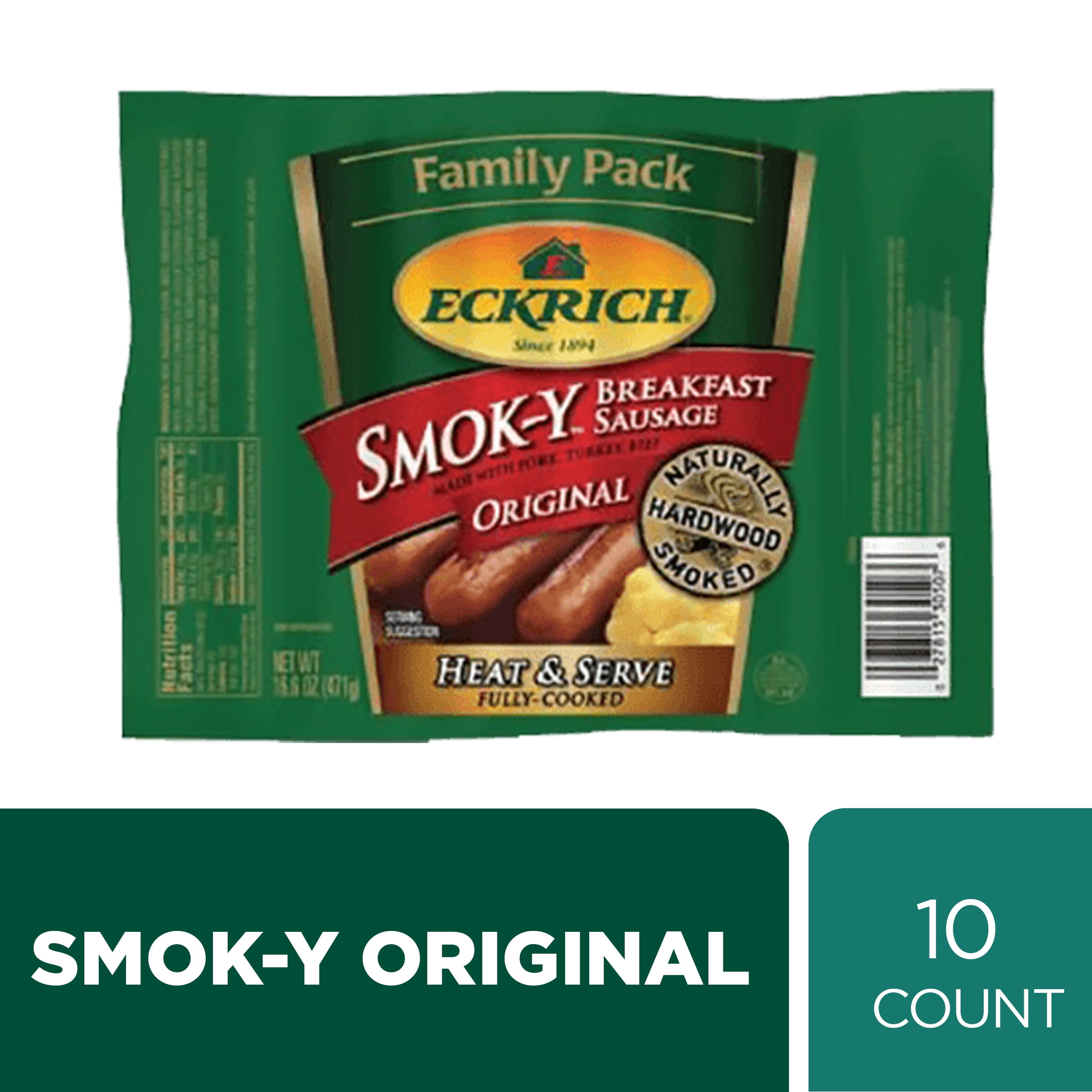 Eckrich SmokY Turkey Breakfast Smoked Sausage Links, 8.3 oz Walmart