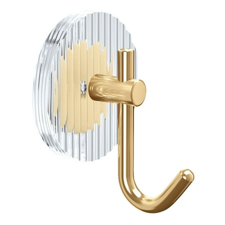 

HFDD 2pcs Wall Hooks Acrylic Hooks Wall Hangers Decorative Hooks Clear gold