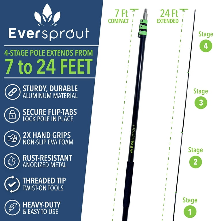 Eversprout 7-to-24 Foot Utility Hook with Extension Pole
