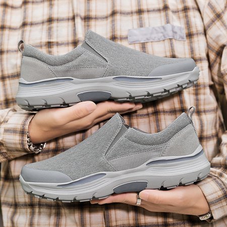 

Men‘s Canvas Loafers Comfortable EVA Slip On Solid Shoes