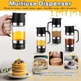 thumbnail image 5 of Tarro Dispensador de Miel, 10 Oz, Vidrio Antigoteo con Asa, Recipiente Dispensador de Jarabe Transparente Durables con Base de Silicona, 5 of 5