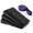 Black&Purple, variant on Black&Blue 3-Piece Squat Wedge Block Set, 960 Lbs Capacity Stackable Slant Workout Blocks
