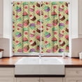thumbnail image 2 of Ambesonne Colorful Kitchen Curtains, Bakery Polka Dots, 55"x39", Multicolor, 2 of 3