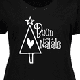 thumbnail image 4 of Inktastic Buon Natale Christmas Tree with Heart and Star Women's Plus Size T-Shirt, 4 of 5