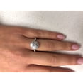 thumbnail image 4 of IGI Certified 7/8 Carat Emerald Cut and Round Diamond Mosaic Ring in 14k White Gold Size 6, 4 of 8