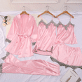 thumbnail image 4 of Pijamas de cinco piezas, ropa interior sexy, pijamas sexys, ropa de dormir, ropa de casa para mujer, pijamas de seda, 4 of 5
