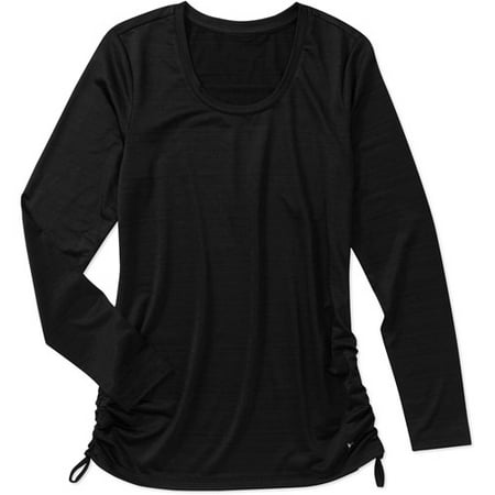 Danskin Now Womens Shirred Side Active T