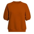 thumbnail image 2 of LIIPEE Womens Casual Half Sleeve Sweatshirts Fall Solid Color Loose Pullover Sweatshirt, 2 of 4