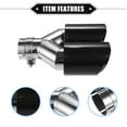 thumbnail image 4 of Unique Bargains Car Exhaust Tip Tail Dual Pipe 2.4 Inch Inlet 7.09 Inch Outlet Universal Silver Tone Black, 4 of 7