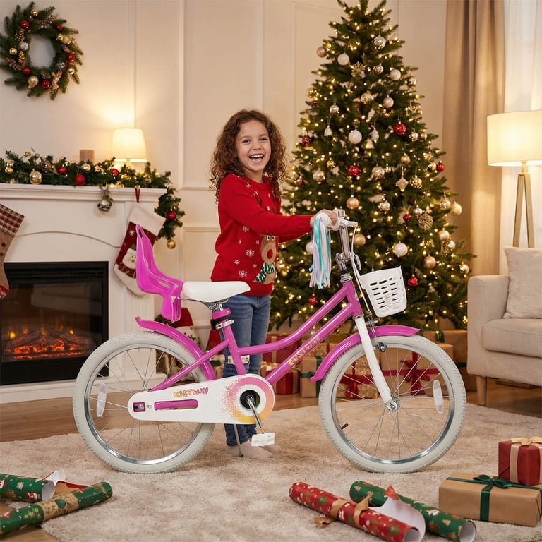 RIDE KS 19-20 レディースSサイズ Costway Girls Bike, 20” Kids Bicycle with Basket, Doll Seat