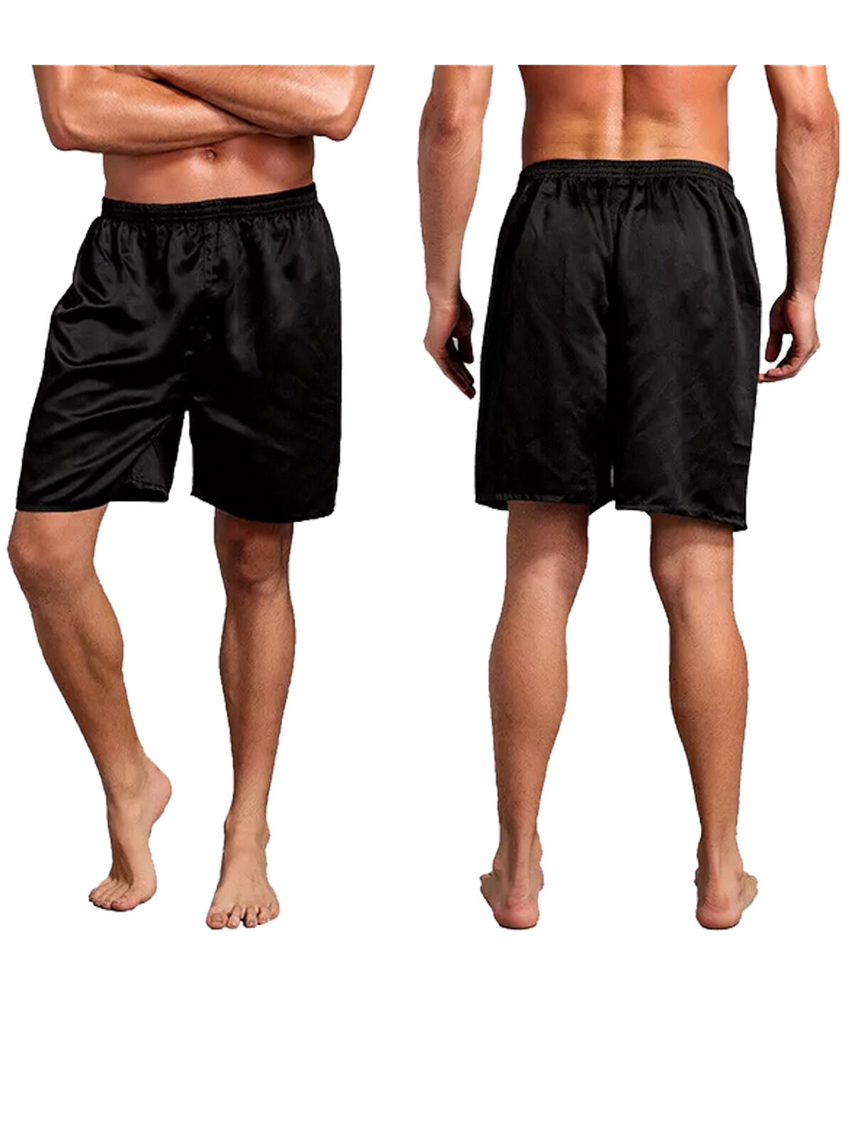 Men Silk Satin Boxers Shorts Shiny Lounge Sports Short Panties ...