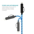 thumbnail image 4 of [ MFi Certified]  2-in-1 Flowing EL Light 8-pin and Micro USB Data Sync Charging Cable for  X/ 8 Plus/ 8/ 7 Plus/ 7/ 6 Plus and Android Phones Tablets, 4 of 6