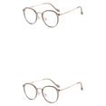 thumbnail image 1 of Minnieouse 1 par de gafas de Metal para mujer, estilo y sencillo, ultraligeras, inastillables, HD, universales, para chicas y señoras, Oro 2piezas, 1 of 6