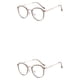 thumbnail image 3 of Guardurnaity 1 par de gafas de Metal para mujer, estilo y sencillo, ultraligeras, inastillables, HD, universales, para chicas y señoras, Oro 2piezas, 3 of 6