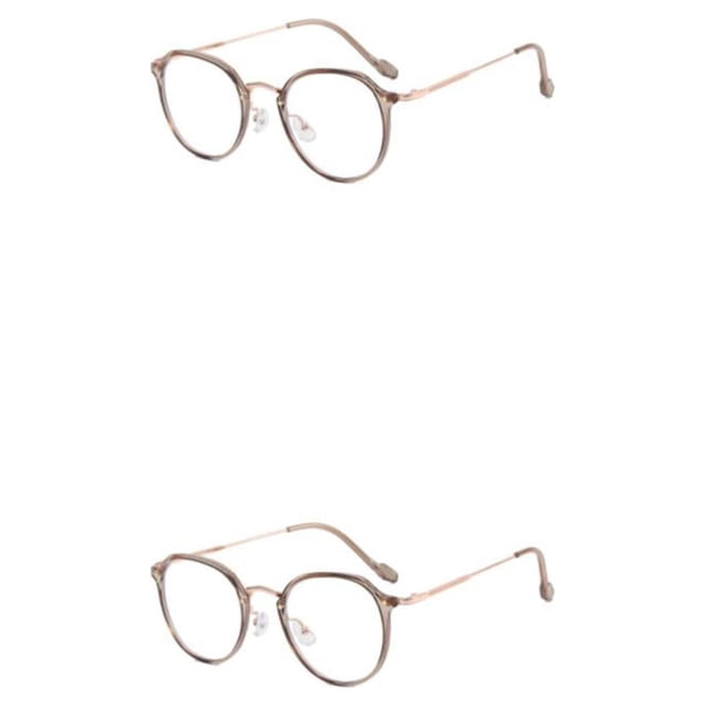 Minnieouse 1 par de gafas de Metal para mujer, estilo y sencillo, ultraligeras, inastillables, HD, universales, para chicas y señoras, Oro 2piezas