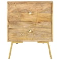 thumbnail image 6 of vidaXL Nightstand Storage Bedside Table for Home Bedroom Solid Wood Mango, 6 of 24