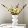 thumbnail image 3 of Glass Hydroponic Flower Vase, 7 Inches Colored Glass Bubble Vase for Flower, Three-Layer Glass Funky Vase(White), 3 of 5