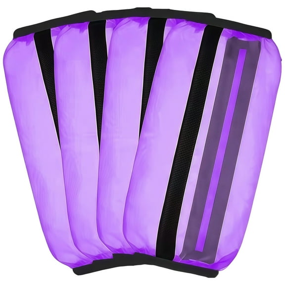 4 Pcs Horse Fly Leg Protection Boots Set, Nylon Fly Boots for Horses, Comfortable and Breathable Leg Wraps, Purple Transparent Material with Elastic Straps, Ideal for Long Wear