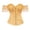 Gold, variant on Womens Off the Shoulder Corset Bustier Lace Trim Puff Sleeve Shapewear Vintage Elegant Style Bust Lifting Bodice