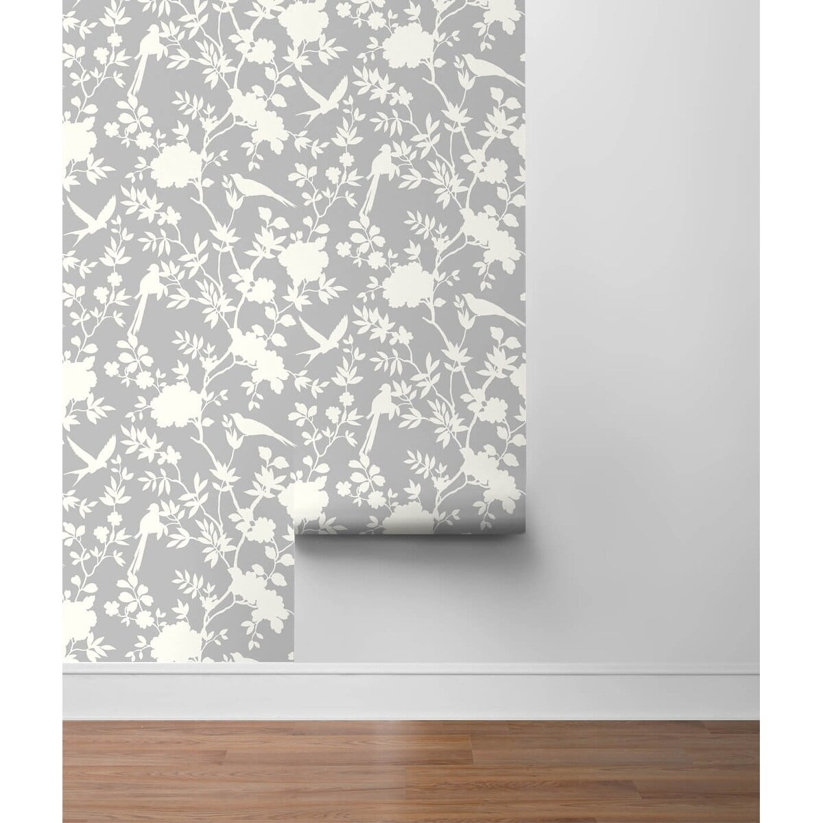 Luxe Haven Mono Toile Peel and Stick Wallpaper Harbor Mist