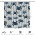 thumbnail image 2 of Shower Curtain Set 4 Piece include Shower Curtain and Rugs and Non Slip U Shaped Toilet Rugs Luxury Bathroom Decor Crab Blue, 2 of 5