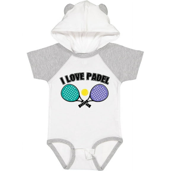 Inktastic I Love Padel Sports Quote Girls Baby Bodysuit