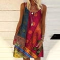 thumbnail image 2 of Vestido HUOGUO de verano para mujer, estampado, casual, sin mangas, 2 of 4