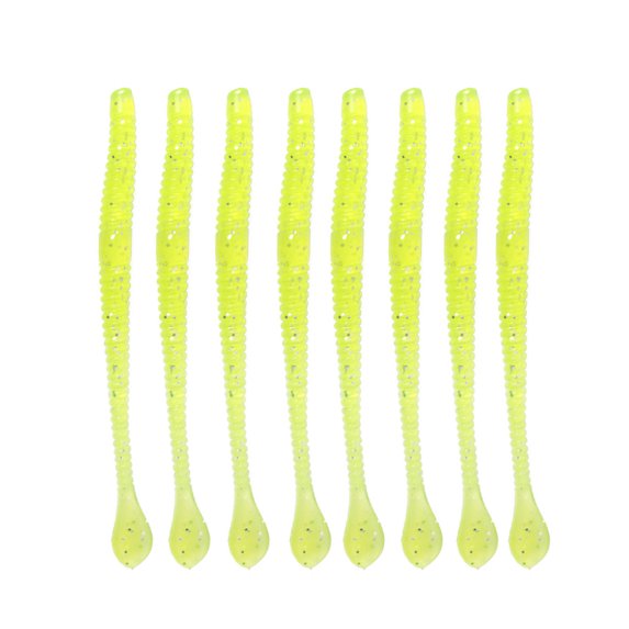 8Pcs/Set Artificial Bait Simulated Easy to Throw Soft Artificial Noodle Worm Fishing Lure for Outdoor