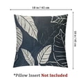 thumbnail image 4 of BANET Modern Zippered Throw Pillow Covers Home Decorative Pattern Pillowcases Square Cushion Cover for , Sofa, or LSYXLSY Inch (Navy Leaves) 22x22in, 4 of 7