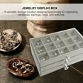 thumbnail image 2 of WHAMVOX 1Pack Earring Holder 45 Grids Beige Color Plastic Material For Women Daily Use, 2 of 8