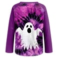 thumbnail image 6 of Godom Women's Halloween Pumpkin T-Shirt Funny Long Sleeve Pullover Tops for Ladies, 6 of 7