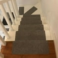 thumbnail image 6 of Non-slip Carpet Stair Treads, Rug Runner, Polyester, 21.5" X 8" Size, Reusable Adhesive Backing, for Indoor Stairs, Kids, Elderly, and Pets Safety, Dark Gray, by FAJHHA, 6 of 8
