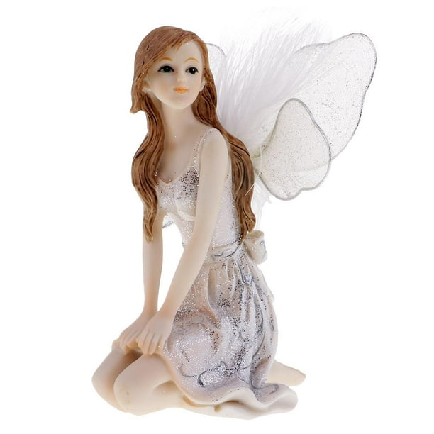 ángel Decoración Muñeca de Hadas Resina Boda para Bautizo Comunión Cumpleaños Decoración Forma Ángel