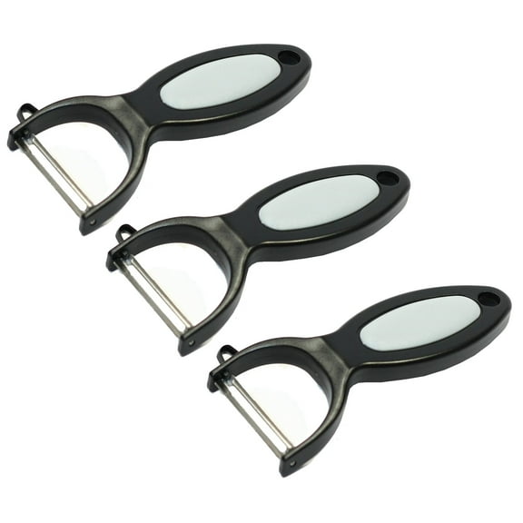 Chef Craft Classic Stainless Steel Blade Transverse Potato / Vegetable Peeler 3 Pack