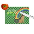 thumbnail image 4 of Black and Tan German Shepherd St. Patrick's Day Glass Cutting Board Large 12 in x 15 in, 4 of 5