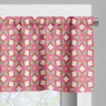 thumbnail image 5 of Ambesonne Art Deco Valance & Curtain, Squares Whimsical Shapes, 55"x45", Dried Rose and Almond Green, 5 of 7